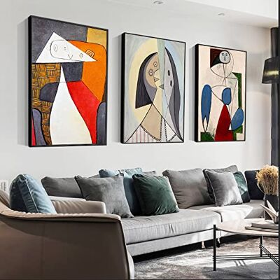 AMAATE Wall Art Canvas Wall Art Framed Wall Art Simple Abstract Wall Art 16 "X 24" Black Frame 3 Piece Suite Suitable For Living room Bedroom Bathroom Dining Room Kitchen Office Wall Decor Aesthetic Wall Art AMAATE Wall Art Canvas Wall Art Framed Wall Art Simple Abstract Wall Art 16 "X 24" Black Frame 3 Piece Suite Suitable For Living room Bedroom Bathroom Dining Room Kitchen Office Wall Decor Aesthetic Wall Art