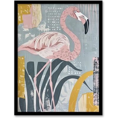 Artery8 Flamingo Bird Pastel Colour Nature Design Living Room Artwork Framed Wall Art Print A4 Artery8 Flamingo Bird Pastel Colour Nature Design Living Room Artwork Framed Wall Art Print A4
