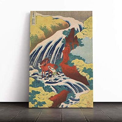 Big Box Art Wall Yoshitsune Falls Hokusai Japanese Oriental Art Canvas Print Gallery Wrapped 30mm Frame Wall Art 24x16 inches Ready to Hang Asian Picture Living Room Bedroom Lounge Office Big Box Art Wall Yoshitsune Falls Hokusai Japanese Oriental Art Canvas Print Gallery Wrapped 30mm Frame Wall Art 24x16 inches Ready to Hang Asian Picture Living Room Bedroom Lounge Office