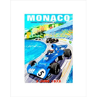Wee Blue Coo VINTAGE ADVERT MOTOR SPORT MONACO GRAND PRIX 1973 FRAMED ART PRINT B12X11538 Wee Blue Coo VINTAGE ADVERT MOTOR SPORT MONACO GRAND PRIX 1973 FRAMED ART PRINT B12X11538