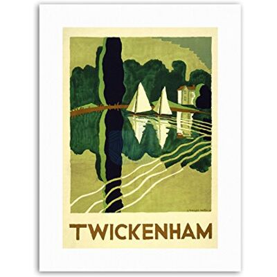 Wee Blue Coo Twickenham London Thames Boat River Picture Travel Canvas Art Print Wee Blue Coo Twickenham London Thames Boat River Picture Travel Canvas Art Print
