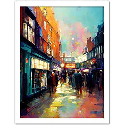 Doppelganger33 LTD Carnaby Street London Bright Acrylic Painting Artwork Framed Wall Art Print 18X24 Inch Doppelganger33 LTD Carnaby Street London Bright Acrylic Painting Artwork Framed Wall Art Print 18X24 Inch