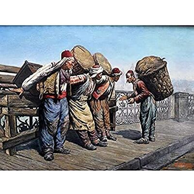 Fine Art Prints Agopyan Porters Karakoy Bridge Painting Istanbul Vintage Unframed Wall Art Print Poster Home Decor Premium Fine Art Prints Agopyan Porters Karakoy Bridge Painting Istanbul Vintage Unframed Wall Art Print Poster Home Decor Premium
