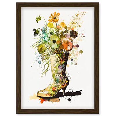 Artery8 - Wildflower Bouquet - Framed - A4 - Wall Art Print Artery8 - Wildflower Bouquet - Framed - A4 - Wall Art Print