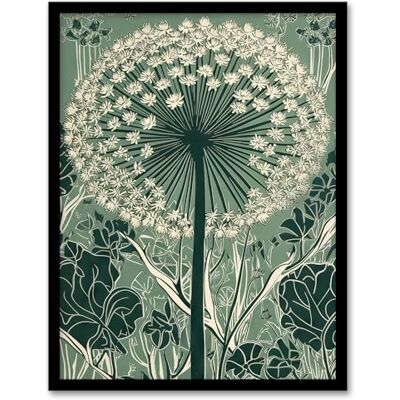 Artery8 Single Allium Flower Modern Painting Green White Florets Wildflower Spring Bloom Nature Colourful Bright Floral Modern Artwork Artwork Framed Wall Art Print 18X24 Inch Artery8 Single Allium Flower Modern Painting Green White Florets Wildflower Spring Bloom Nature Colourful Bright Floral Modern Artwork Artwork Framed Wall Art Print 18X24 Inch