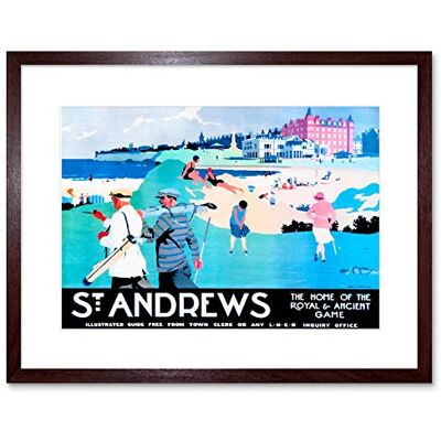 Wee Blue Coo St Andrews Fife Scotland Golf Royal Ancient Sport Picture Framed Wall Art Print Wee Blue Coo St Andrews Fife Scotland Golf Royal Ancient Sport Picture Framed Wall Art Print