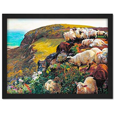 Fine Art Prints Hunt Our English Coasts Stray Sheep Headland Seascape Painting Large Framed Art Print Poster Wall Decor 18x24 in Fine Art Prints Hunt Our English Coasts Stray Sheep Headland Seascape Painting Large Framed Art Print Poster Wall Decor 18x24 in