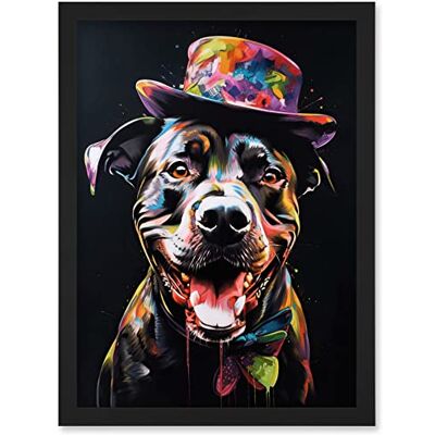 Artery8 - Rottweiler Bow Tie Hat - A4 - Wall Art Print Artery8 - Rottweiler Bow Tie Hat - A4 - Wall Art Print