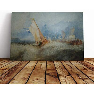 Big Box Art Joseph Mallord William Turner Ship at Sea Canvas Print Gallery Wrapped 30mm Frame Wall Art 24x16 inches Ready to Hang Coastal Seascape Picture Living Room Bedroom Lounge Office Big Box Art Joseph Mallord William Turner Ship at Sea Canvas Print Gallery Wrapped 30mm Frame Wall Art 24x16 inches Ready to Hang Coastal Seascape Picture Living Room Bedroom Lounge Office