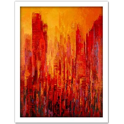 Artery8 Clo Baril Nature Et Architecture Skyscrapers Painting Artwork Framed Wall Art Print 18X24 Inch Artery8 Clo Baril Nature Et Architecture Skyscrapers Painting Artwork Framed Wall Art Print 18X24 Inch