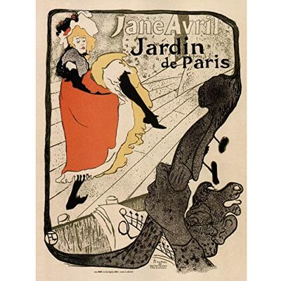 Wee Blue Coo Bumblebeaver GARDENS PARIS JANE AVRIL TOULOUSE- LAUTREC FRANCE VINTAGE POSTER ART PRINT 12x16 inch 30x40cm 924PY Wee Blue Coo Bumblebeaver GARDENS PARIS JANE AVRIL TOULOUSE- LAUTREC FRANCE VINTAGE POSTER ART PRINT 12x16 inch 30x40cm 924PY