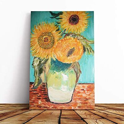 Big Box Art Vincent Van Gogh Sunflowers (2) Canvas Print Gallery Wrapped 30mm Frame Wall Art 24x16 inches Ready to Hang Modern Floral Picture Living Room Bedroom Lounge Office Big Box Art Vincent Van Gogh Sunflowers (2) Canvas Print Gallery Wrapped 30mm Frame Wall Art 24x16 inches Ready to Hang Modern Floral Picture Living Room Bedroom Lounge Office