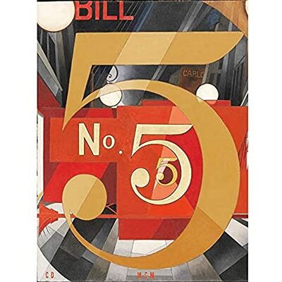 Fine Art Prints Demuth I Saw Figure 5 Gold Red Abstract Painting Art Print Canvas Premium Wall Decor Poster Mural Fine Art Prints Demuth I Saw Figure 5 Gold Red Abstract Painting Art Print Canvas Premium Wall Decor Poster Mural