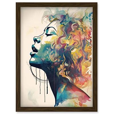 Artery8 - Sensual Woman Portrait - Pastel - A4 - Art print Artery8 - Sensual Woman Portrait - Pastel - A4 - Art print