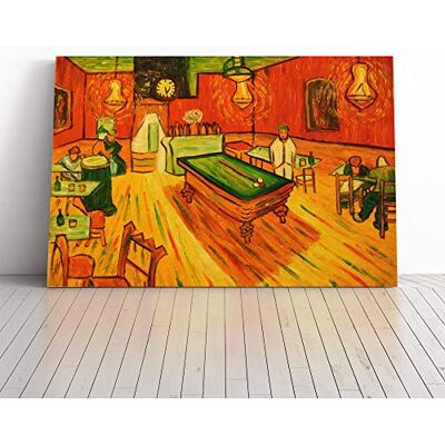 Big Box Art Vincent Van Gogh The Night Cafe Canvas Print Gallery Wrapped 30mm Frame Wall Art 24x16 inches Ready to Hang Modern Picture Living Room Bedroom Lounge Office Big Box Art Vincent Van Gogh The Night Cafe Canvas Print Gallery Wrapped 30mm Frame Wall Art 24x16 inches Ready to Hang Modern Picture Living Room Bedroom Lounge Office