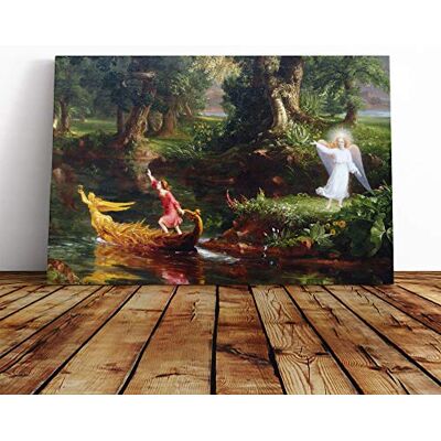 Big Box Art Thomas Cole The Voyage of Life Youth Canvas Print Gallery Wrapped 30mm Frame Wall Art 20x14 inches Ready to Hang Modern Picture Living Room Bedroom Lounge Office Big Box Art Thomas Cole The Voyage of Life Youth Canvas Print Gallery Wrapped 30mm Frame Wall Art 20x14 inches Ready to Hang Modern Picture Living Room Bedroom Lounge Office