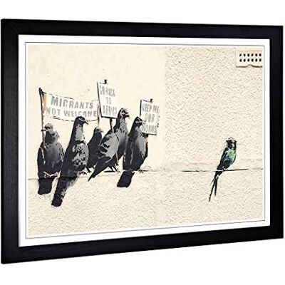 Big Box Art Framed Print of Banksy Birds Graffiti Design Wall Art Picture Home Decor for Kitchen, Living, Dining Room, Bedroom, Hallway, Office, Black, A2 / 24.5x18 Inch / 62x45cm Big Box Art Framed Print of Banksy Birds Graffiti Design Wall Art Picture Home Decor for Kitchen, Living, Dining Room, Bedroom, Hallway, Office, Black, A2 / 24.5x18 Inch / 62x45cm