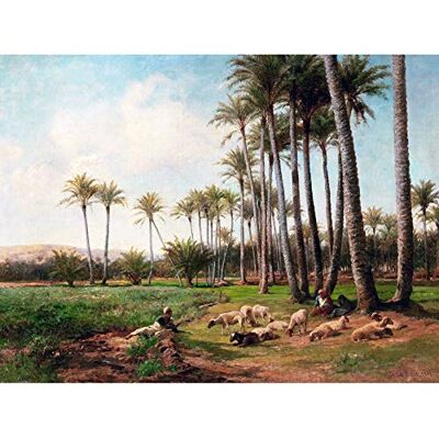 Fine Art Prints Bates Oasis Desert Sheep Lamb Palm Trees Painting Unframed Wall Art Print Poster Home Decor Premium Fine Art Prints Bates Oasis Desert Sheep Lamb Palm Trees Painting Unframed Wall Art Print Poster Home Decor Premium