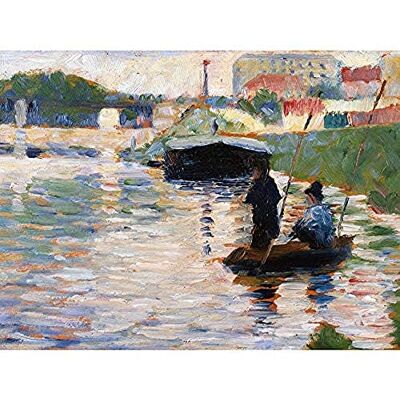 Artery8 Seurat View Of The Seine Painting Art Print Canvas Premium Wall Decor Poster Mural Artery8 Seurat View Of The Seine Painting Art Print Canvas Premium Wall Decor Poster Mural