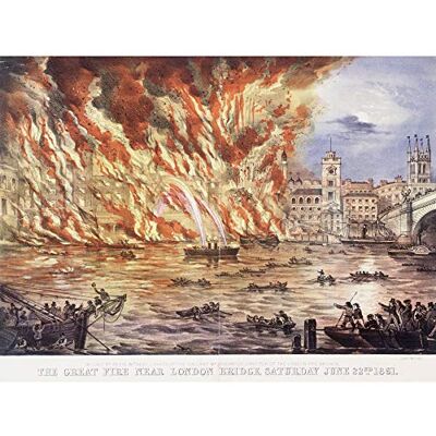 Fine Art Prints Read And Company The Great Fire Near London Bridge Unframed Wall Art Print Poster Home Decor Premium Fine Art Prints Read And Company The Great Fire Near London Bridge Unframed Wall Art Print Poster Home Decor Premium