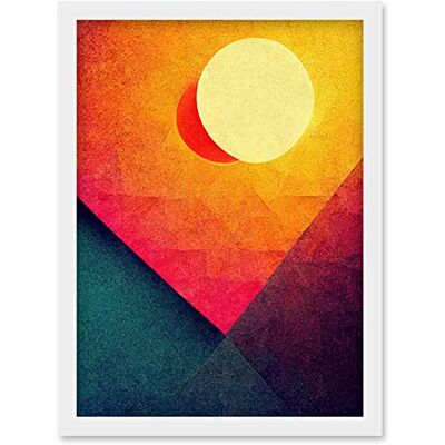 Artery8 - Abstract Geometric Sunset - Framed - Wall Art Print Artery8 - Abstract Geometric Sunset - Framed - Wall Art Print