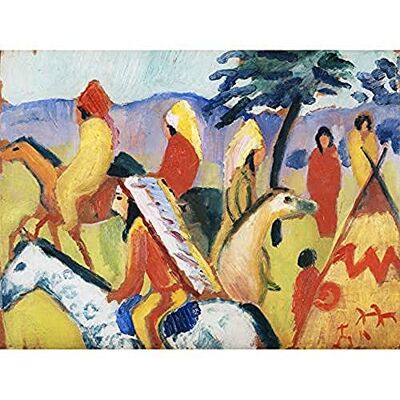 Fine Art Prints Macke August Reitende Indianer Beim Zelt Art Print Canvas Premium Wall Decor Poster Mural Fine Art Prints Macke August Reitende Indianer Beim Zelt Art Print Canvas Premium Wall Decor Poster Mural