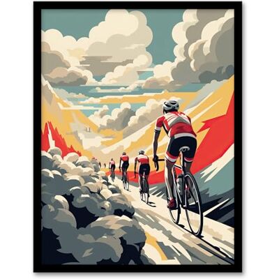 Artery8 Modern Cycle Road Race Artwork Paris Roubaix Hell Of The North Haute Route Cycling Painting Artwork Framed Wall Art Print 18X24 Inch Artery8 Modern Cycle Road Race Artwork Paris Roubaix Hell Of The North Haute Route Cycling Painting Artwork Framed Wall Art Print 18X24 Inch