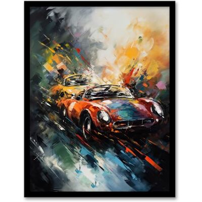 Artery8 Sports Car Racing Oil Painting For Him Motor Racing Man Cave Artwork Framed Wall Art Print A4 Artery8 Sports Car Racing Oil Painting For Him Motor Racing Man Cave Artwork Framed Wall Art Print A4