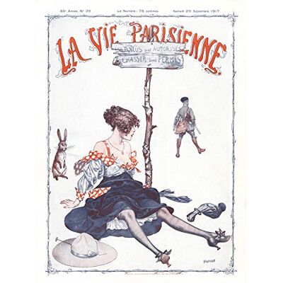 Artery8 La Vie Parisienne Hunter Woman No License Magazine Cover Art Print Canvas Premium Wall Decor Poster Mural Artery8 La Vie Parisienne Hunter Woman No License Magazine Cover Art Print Canvas Premium Wall Decor Poster Mural