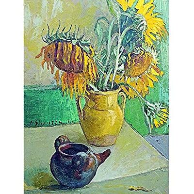 Artery8 Sicurezza Sunflowers Still Life Painting Art Print Canvas Premium Wall Decor Poster Mural Artery8 Sicurezza Sunflowers Still Life Painting Art Print Canvas Premium Wall Decor Poster Mural