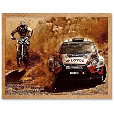 Wee Blue Coo Photograph Sport Motocross Bike Rally Car Dirt Race Art Print Framed Poster Wall Decor 12X16 Inch Wee Blue Coo Photograph Sport Motocross Bike Rally Car Dirt Race Art Print Framed Poster Wall Decor 12X16 Inch