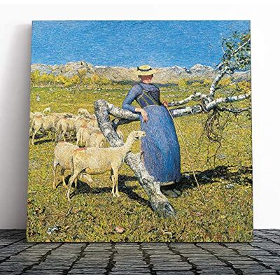 Big Box Art Canvas Print Wall Art Giovanni Segantini High Noon in The Alps Mounted & Stretched Box Frame Picture Home Decor for Kitchen, Living Room, Bedroom, Hallway, Muli-Colour, 14x14 Inch Big Box Art Canvas Print Wall Art Giovanni Segantini High Noon in The Alps Mounted & Stretched Box Frame Picture Home Decor for Kitchen, Living Room, Bedroom, Hallway, Muli-Colour, 14x14 Inch