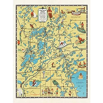 Artery8 Map Lakeland 1946 Crow Wing County Mn USA Art Print Canvas Premium Wall Decor Poster Mural Artery8 Map Lakeland 1946 Crow Wing County Mn USA Art Print Canvas Premium Wall Decor Poster Mural
