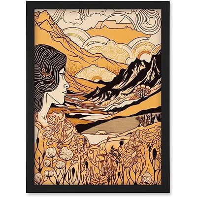 Artery8 - Earth Goddess Mountain Landscape - A4 - Art print Artery8 - Earth Goddess Mountain Landscape - A4 - Art print