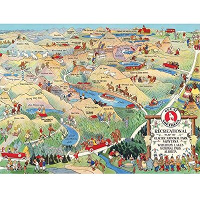Artery8 Map Scheuerle 1925 Glacier National Park Montana USA Large Wall Art Poster Print Thick Paper 18X24 Inch Artery8 Map Scheuerle 1925 Glacier National Park Montana USA Large Wall Art Poster Print Thick Paper 18X24 Inch