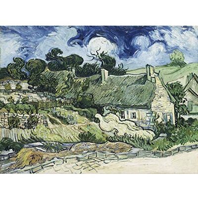 Fine Art Prints Vincent Van Gogh Thatched Cottages At Cordeville Art Print Canvas Premium Wall Decor Poster Mural Fine Art Prints Vincent Van Gogh Thatched Cottages At Cordeville Art Print Canvas Premium Wall Decor Poster Mural