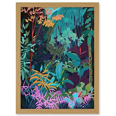 Artery8 - Tropical Jungle Forest - A4 - Framed Wall Art Print Artery8 - Tropical Jungle Forest - A4 - Framed Wall Art Print