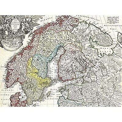 Fine Art Prints Map Homann 1730 Norway Finland Baltic Denmark Sweden Unframed Wall Art Print Poster Home Decor Premium Fine Art Prints Map Homann 1730 Norway Finland Baltic Denmark Sweden Unframed Wall Art Print Poster Home Decor Premium