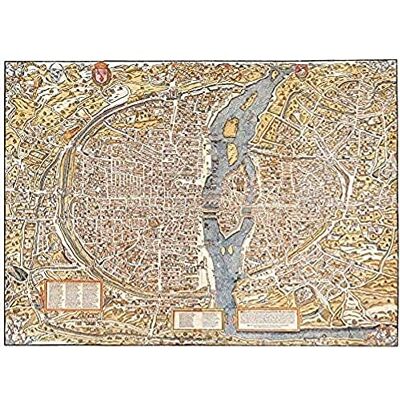 Fine Art Prints Map Hoyau Truschet 1550 Paris City France 1980 Replica Unframed Wall Art Print Poster Home Decor Premium Fine Art Prints Map Hoyau Truschet 1550 Paris City France 1980 Replica Unframed Wall Art Print Poster Home Decor Premium