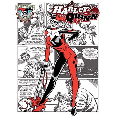 Pyramid "aka Dr. Harleen Francis Quinzel Harley Quinn Canvas Print, Multi-Colour, 60 x 80 x 1.3 cm Pyramid "aka Dr. Harleen Francis Quinzel Harley Quinn Canvas Print, Multi-Colour, 60 x 80 x 1.3 cm
