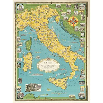 Fine Art Prints Chase 1944 Pictorial Map Italy Vatican City Art Print Canvas Premium Wall Decor Poster Mural Fine Art Prints Chase 1944 Pictorial Map Italy Vatican City Art Print Canvas Premium Wall Decor Poster Mural