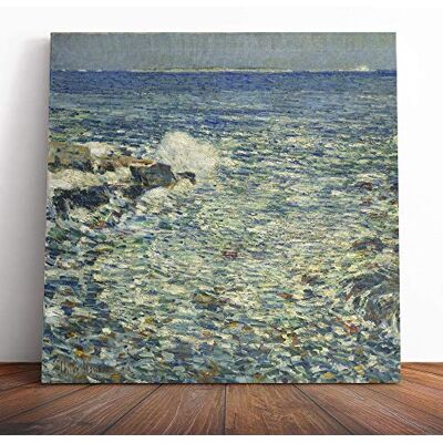 Big Box Art Canvas Print Wall Art Childe Hassam Surf, Isles of Shoals Mounted & Stretched Box Frame Picture Home Decor for Kitchen, Living Room, Bedroom, Hallway, Muli-Colour, 14x14 Inch Big Box Art Canvas Print Wall Art Childe Hassam Surf, Isles of Shoals Mounted & Stretched Box Frame Picture Home Decor for Kitchen, Living Room, Bedroom, Hallway, Muli-Colour, 14x14 Inch