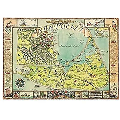 Fine Art Prints Sutton 1946 Pictorial Map Nantucket Island MA Unframed Wall Art Print Poster Home Decor Premium Fine Art Prints Sutton 1946 Pictorial Map Nantucket Island MA Unframed Wall Art Print Poster Home Decor Premium