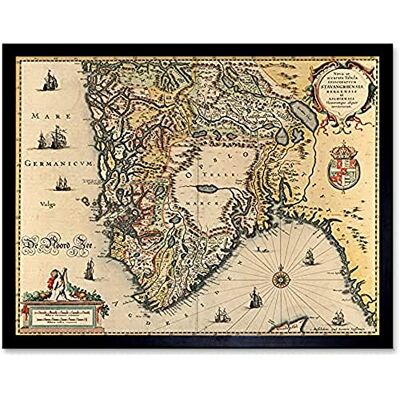 Fine Art Prints Map Janssonius 1644 South Norway Stavanger Bergen Unframed Wall Art Print Poster Home Decor Premium Fine Art Prints Map Janssonius 1644 South Norway Stavanger Bergen Unframed Wall Art Print Poster Home Decor Premium