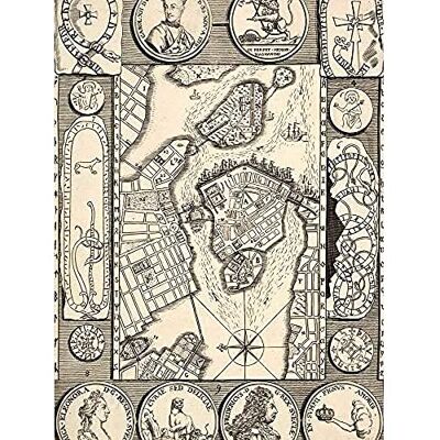 Artery8 Hogarth La Mottraye Stockholm Sweden City Plan Map Art Print Canvas Premium Wall Decor Poster Mural Artery8 Hogarth La Mottraye Stockholm Sweden City Plan Map Art Print Canvas Premium Wall Decor Poster Mural