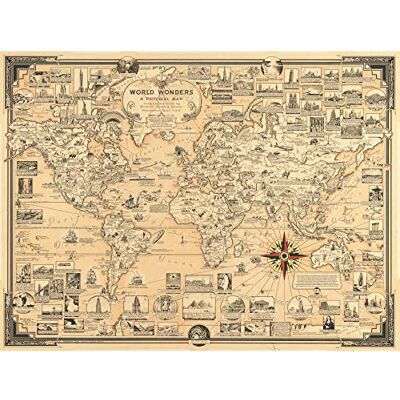Fine Art Prints Chase 1939 Pictorial Map Chart Wonders World Extra Large Wall Art Print Premium Canvas Mural Fine Art Prints Chase 1939 Pictorial Map Chart Wonders World Extra Large Wall Art Print Premium Canvas Mural