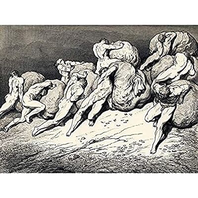 Fine Art Prints Dore Dante Inferno Canto VII Hoarders Wasters Illustration Art Print Canvas Premium Wall Decor Poster Mural Fine Art Prints Dore Dante Inferno Canto VII Hoarders Wasters Illustration Art Print Canvas Premium Wall Decor Poster Mural