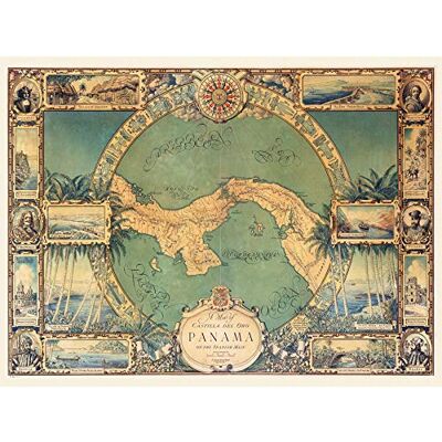 Artery8 Map Tripp 1930 Panama Pictorial Art Print Canvas Premium Wall Decor Poster Mural Artery8 Map Tripp 1930 Panama Pictorial Art Print Canvas Premium Wall Decor Poster Mural