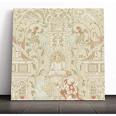 Big Box Art Canvas Print Wall Art Walter Crane The House That Jack Built Mounted & Stretched Box Frame Picture Home Decor for Kitchen, Living Room, Bedroom, Hallway, Muli-Colour, 14x14 Inch Big Box Art Canvas Print Wall Art Walter Crane The House That Jack Built Mounted & Stretched Box Frame Picture Home Decor for Kitchen, Living Room, Bedroom, Hallway, Muli-Colour, 14x14 Inch