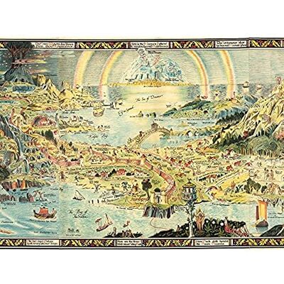 Fine Art Prints Sleigh 1918 Pictorial Fantasy Ancient Fairyland Map Art Print Canvas Premium Wall Decor Poster Mural Fine Art Prints Sleigh 1918 Pictorial Fantasy Ancient Fairyland Map Art Print Canvas Premium Wall Decor Poster Mural